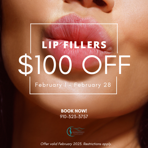 Lip fillers are $100 OFF. Book your appointment now!